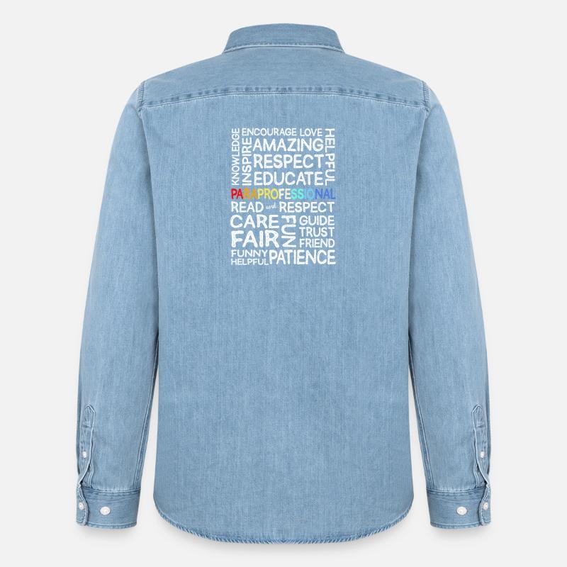 Paraprofessional Paraeducator Lehrerassistent - Männer Jeanshemd Organic von Stanley/Stella - verwaschenes Hellblau