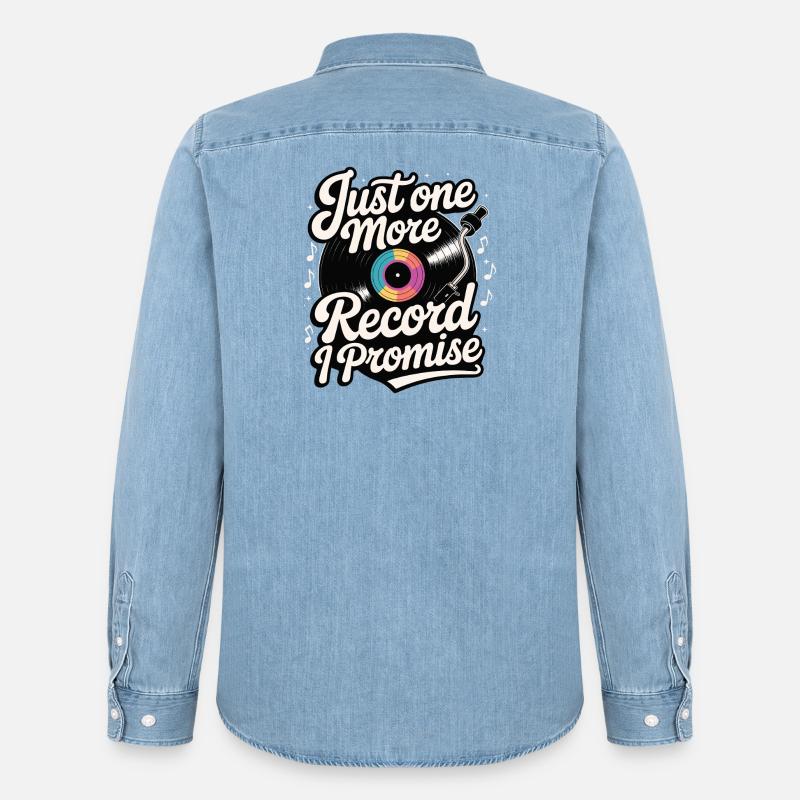 Nur noch eine Platte, versprochen - Männer Jeanshemd Organic von Stanley/Stella - verwaschenes Hellblau