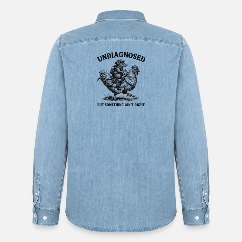 Non è stato diagnosticato, ma qualcosa non va - Camicia in denim uomo bio di Stanley/Stella - azzurro chiaro slavato