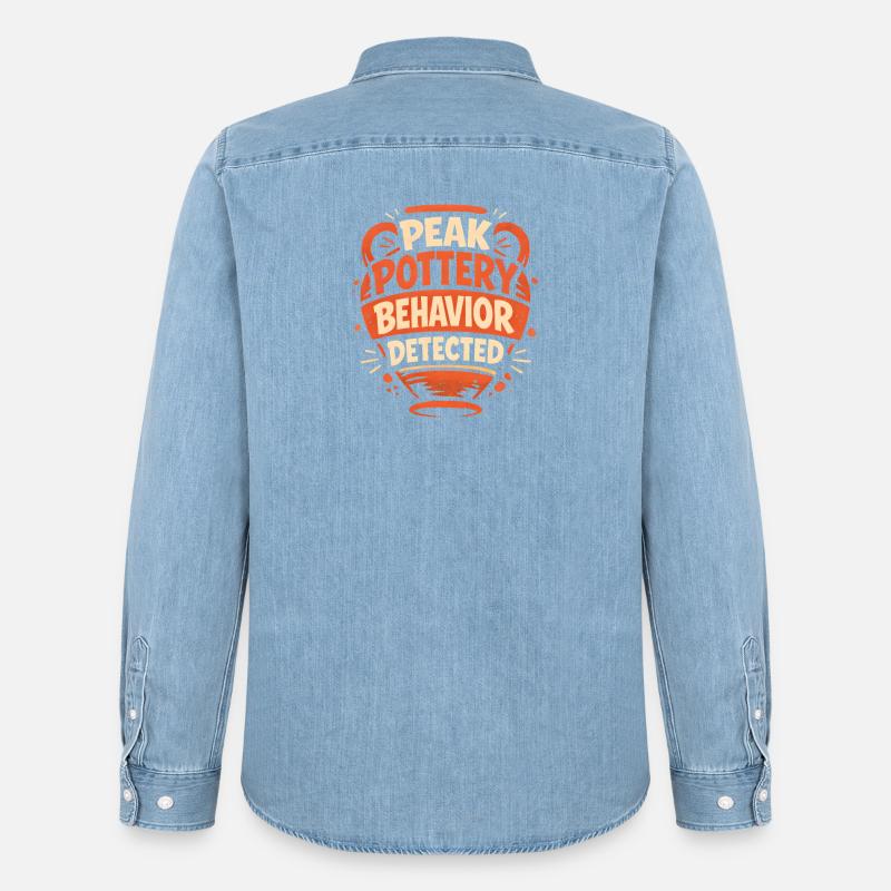 Maximaler Töpfermodus | Keramik - Männer Jeanshemd Organic von Stanley/Stella - verwaschenes Hellblau