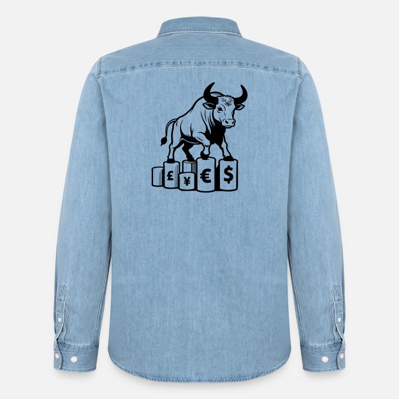 Belleger Taurus - Männer Jeanshemd Organic von Stanley/Stella - verwaschenes Hellblau