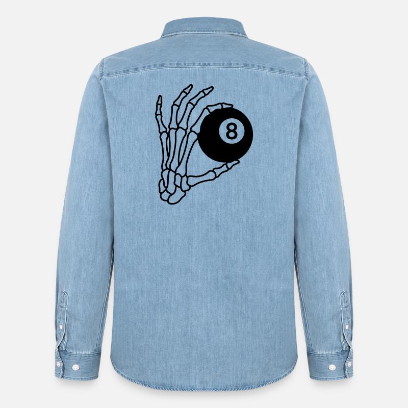 Billard - Männer Jeanshemd Organic von Stanley/Stella - verwaschenes Hellblau