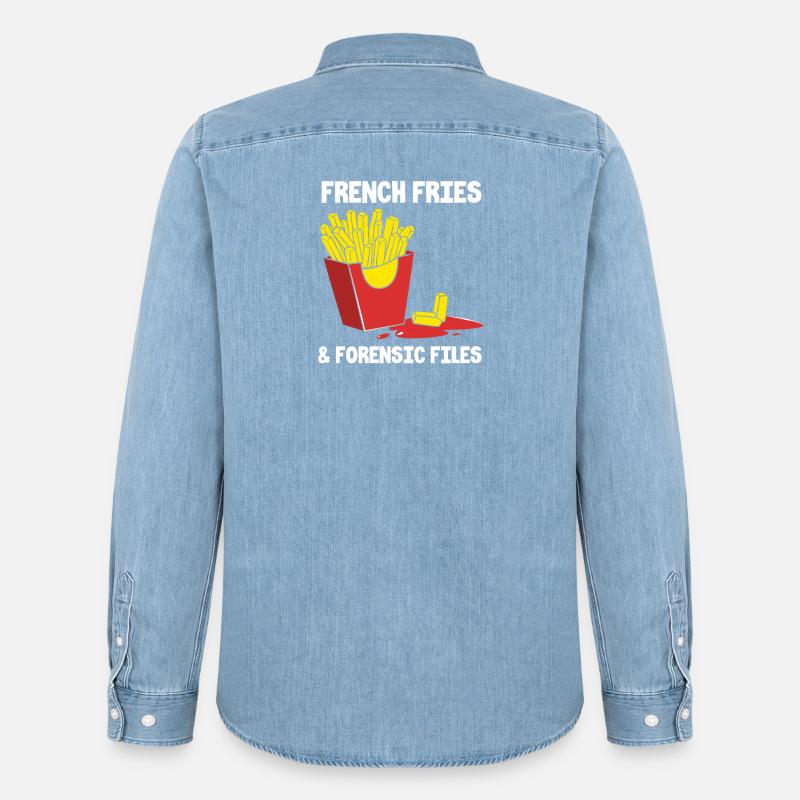 Forensik Forensiker - Männer Jeanshemd Organic von Stanley/Stella - verwaschenes Hellblau