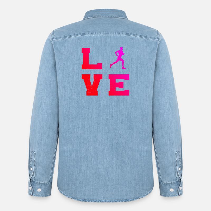 Geschenkidee für einen Running mit Running - Männer Jeanshemd Organic von Stanley/Stella - verwaschenes Hellblau