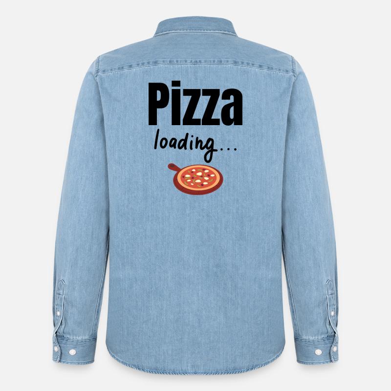 Pizza loading - Männer Jeanshemd Organic von Stanley/Stella - verwaschenes Hellblau