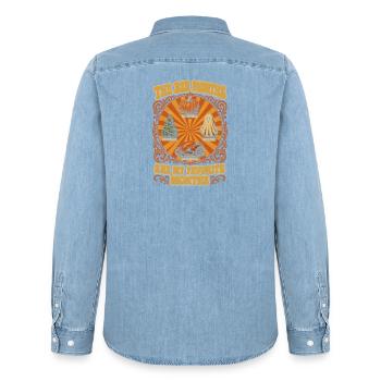 Die ber Monate Sind Meine Lieblings Herbst Winter - Männer Jeanshemd Organic von Stanley/Stella - verwaschenes Hellblau - Hinten - AI Model Male 185 light (185cm)