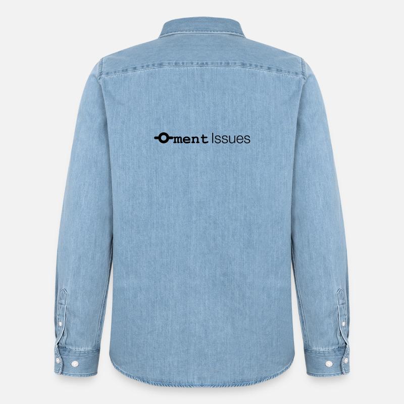 Commitment Issues - Männer Jeanshemd Organic von Stanley/Stella - verwaschenes Hellblau