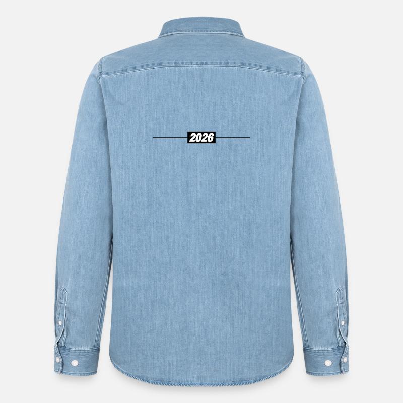 2026 Jahr Element - Männer Jeanshemd Organic von Stanley/Stella - verwaschenes Hellblau