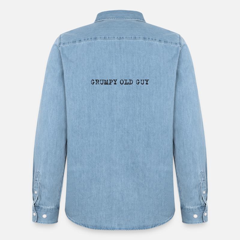 Grumpy Old Man – Selbstironisches Statement - Männer Jeanshemd Organic von Stanley/Stella - verwaschenes Hellblau