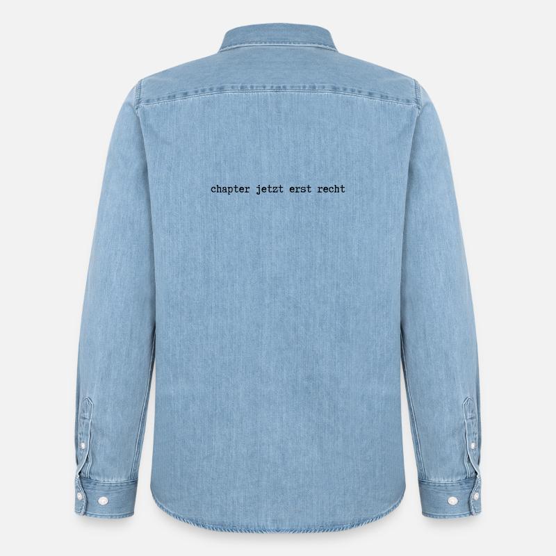chapter jetzt erst recht - Männer Jeanshemd Organic von Stanley/Stella - verwaschenes Hellblau