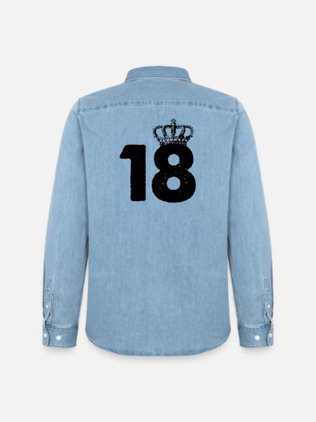 18 Crowns - Men’s Organic Denim Shirt by Stanley/Stella - light wash