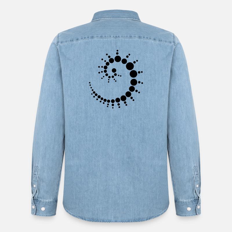 fossil - Männer Jeanshemd Organic von Stanley/Stella - verwaschenes Hellblau