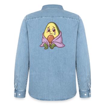 Trauriger Anwalt - Männer Jeanshemd Organic von Stanley/Stella - verwaschenes Hellblau - Hinten - AI Model Male 185 light (185cm)