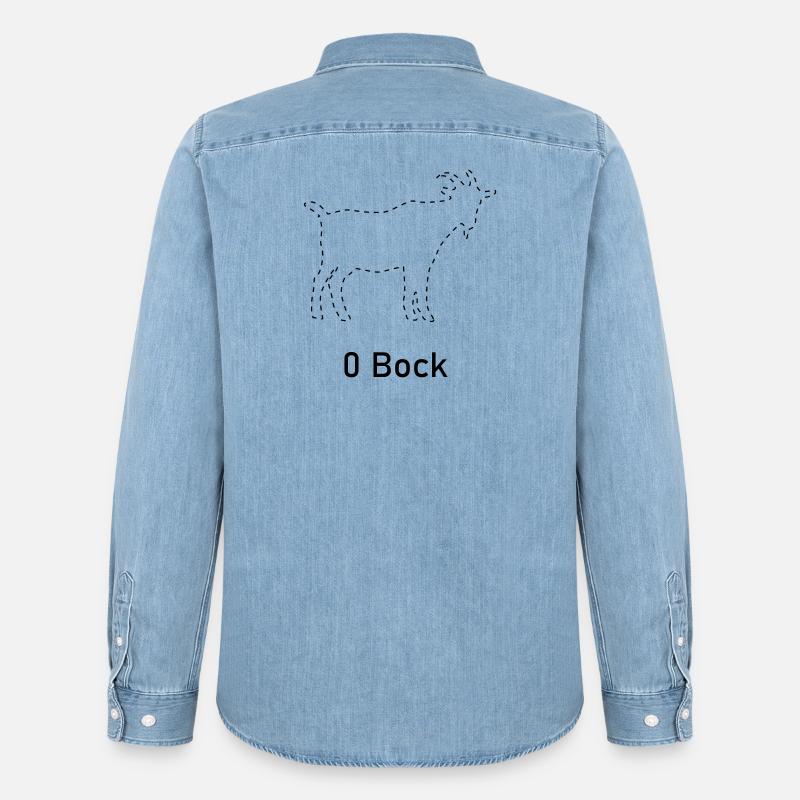 Null Bock - Männer Jeanshemd Organic von Stanley/Stella - verwaschenes Hellblau