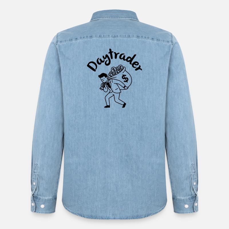 Daytrader - Männer Jeanshemd Organic von Stanley/Stella - verwaschenes Hellblau