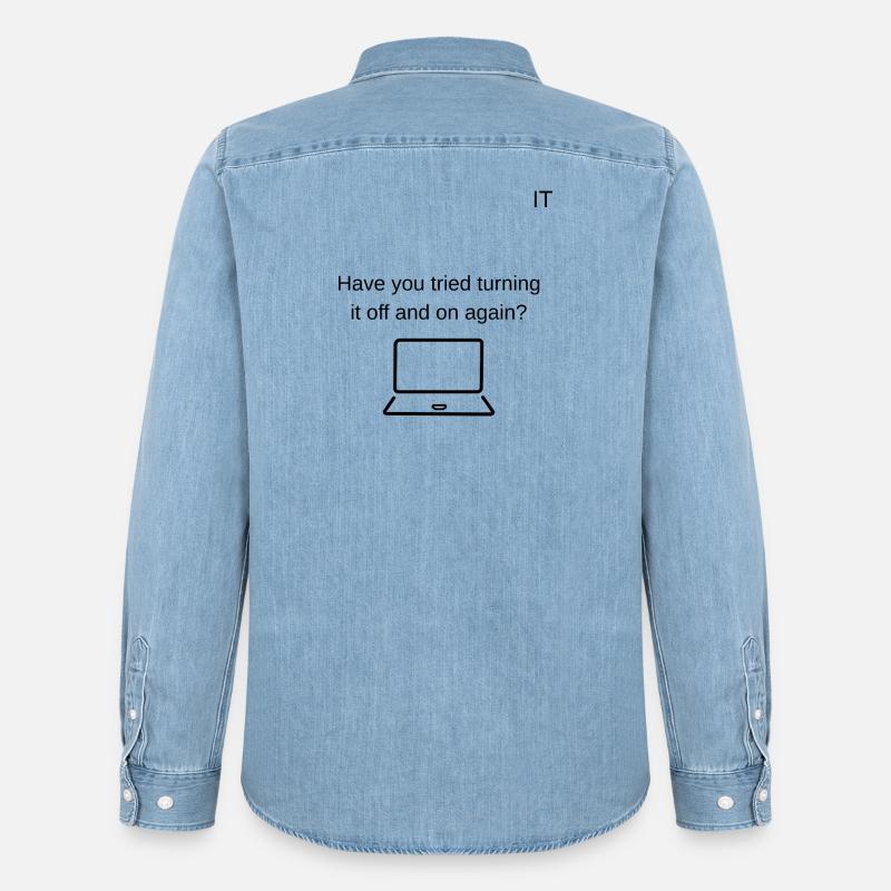 Technischer Support - Männer Jeanshemd Organic von Stanley/Stella - verwaschenes Hellblau