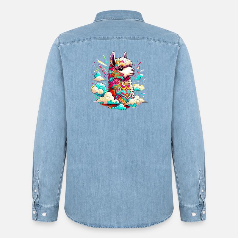 Alpaka - Männer Jeanshemd Organic von Stanley/Stella - verwaschenes Hellblau