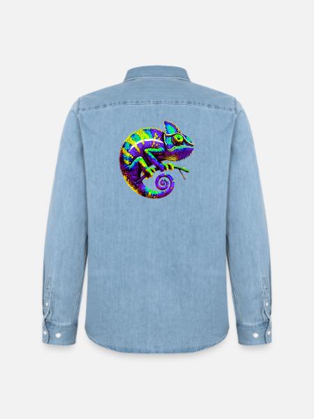 Chameleon - Men’s Organic Denim Shirt by Stanley/Stella - light wash