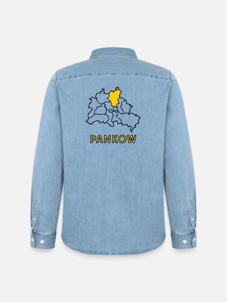 PANKOW, a district of Berlin - Men’s Organic Denim Shirt by Stanley/Stella - light wash