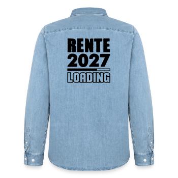 Chargement de la pension 2027 - Chemise en denim homme bio Stanley/Stella - bleu clair délavé - Dos - AI Model Male 185 light (185cm)