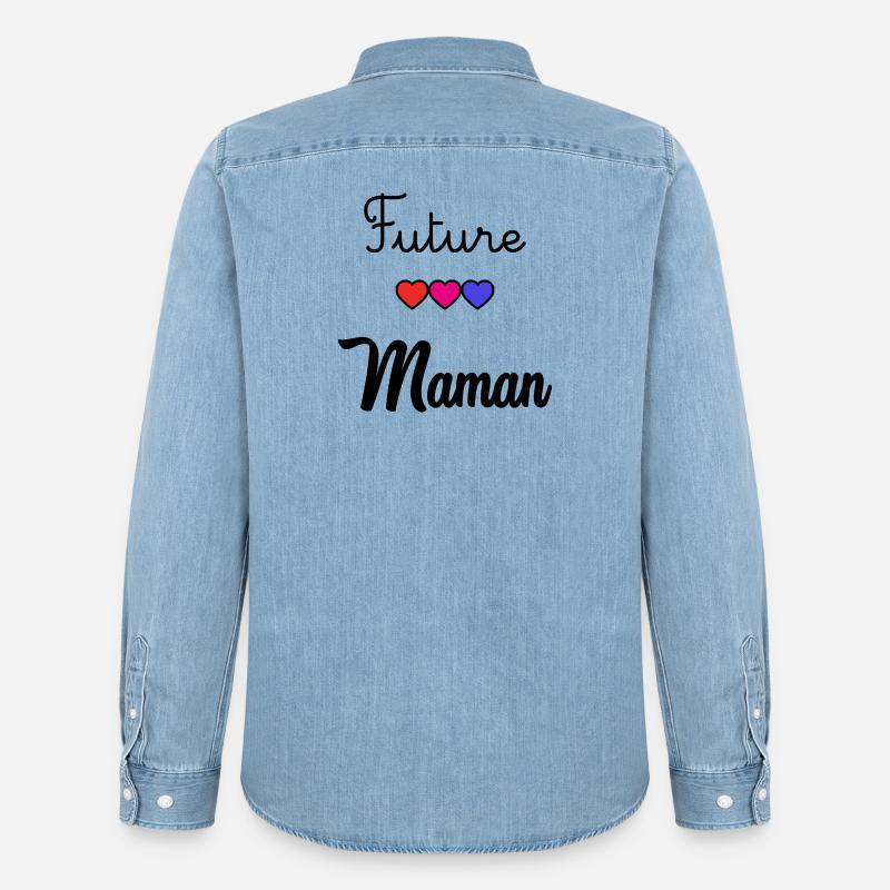 FUTURA MAMMA - Camicia in denim uomo bio di Stanley/Stella - azzurro chiaro slavato