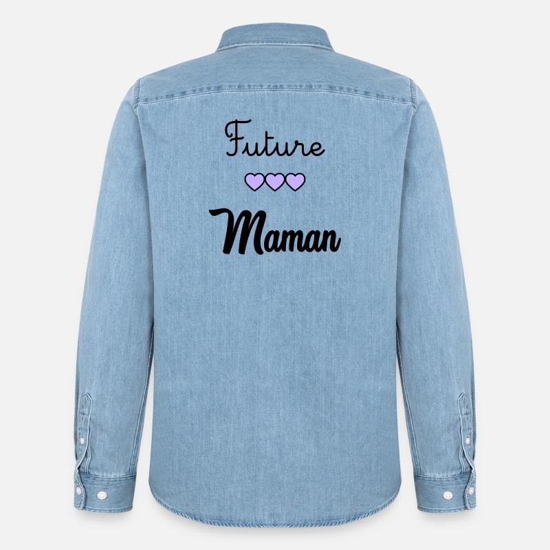 FUTURA MAMMA - Camicia in denim uomo bio di Stanley/Stella - azzurro chiaro slavato