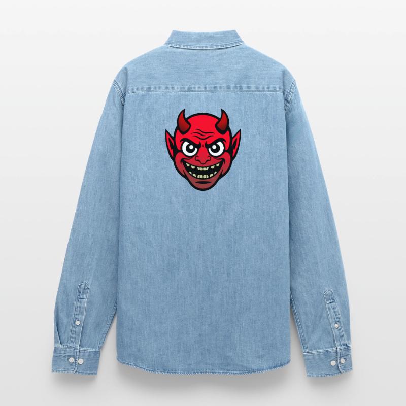 Devil Men’s Organic Denim Shirt by Stanley/Stella
