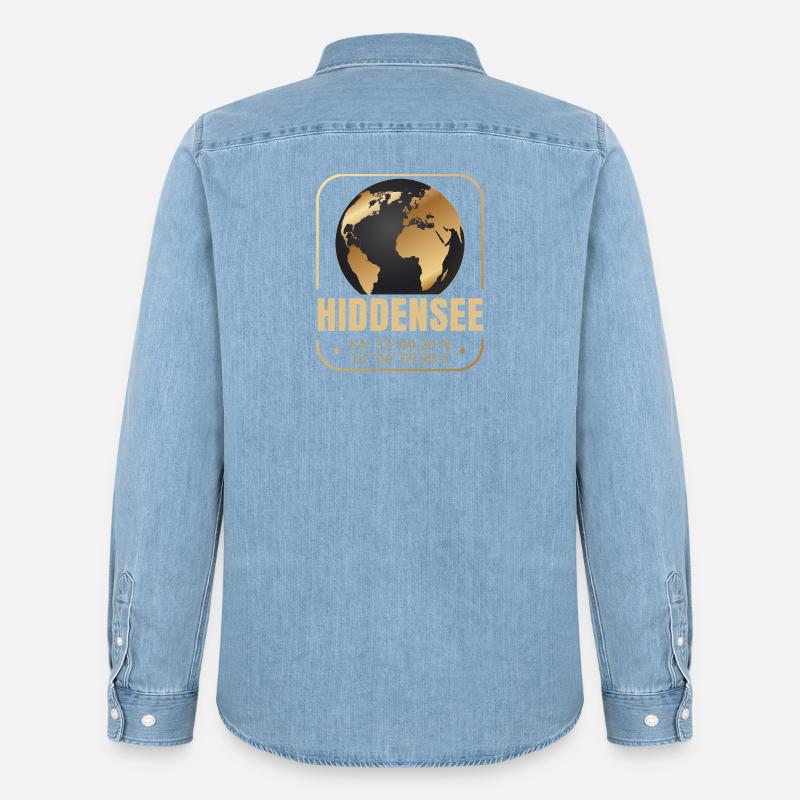 Hiddensee - Männer Jeanshemd Organic von Stanley/Stella - verwaschenes Hellblau