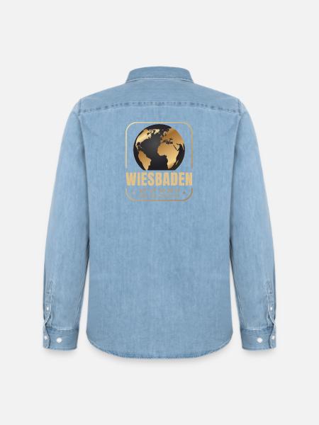 Wiesbaden - Männer Jeanshemd Organic von Stanley/Stella - verwaschenes Hellblau