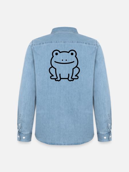 grenouille - Chemise en denim homme bio Stanley/Stella - bleu clair délavé
