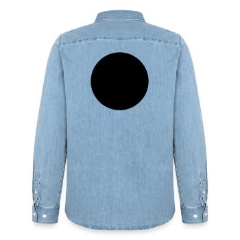Fußball, Ball, Fußie, WM, Bundesliga - Männer Jeanshemd Organic von Stanley/Stella - verwaschenes Hellblau - Hinten - AI Model Male 185 light (185cm)