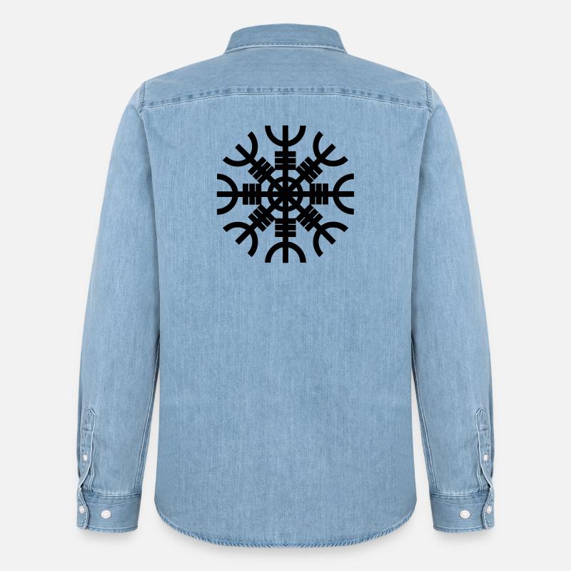 Helm der Ehrfurcht - Männer Jeanshemd Organic von Stanley/Stella - verwaschenes Hellblau