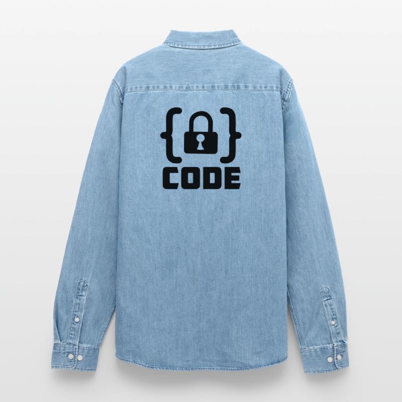 Code mit Sperrprogrammierer Männer Jeanshemd Organic von Stanley/Stella