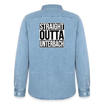 TOUT DROIT SORTI DE DÜSSELDORF UNTERBACH - Chemise en denim homme bio Stanley/Stella - bleu clair délavé - Dos - AI Model Male 185 light (185cm)