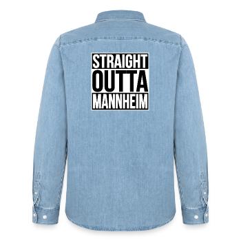 Directement hors de Mannheim - Chemise en denim homme bio Stanley/Stella - bleu clair délavé - Dos - AI Model Male 185 light (185cm)