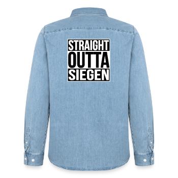 Victoire directe - Chemise en denim homme bio Stanley/Stella - bleu clair délavé - Dos - AI Model Male 185 light (185cm)