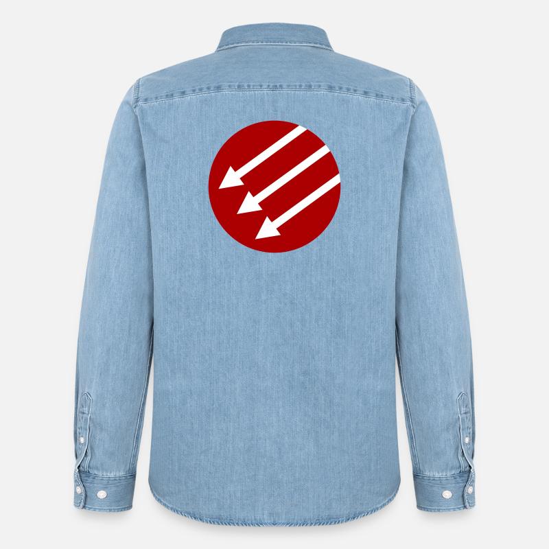 Iron Front / Eiserne Front / Järnfronten - Männer Jeanshemd Organic von Stanley/Stella - verwaschenes Hellblau