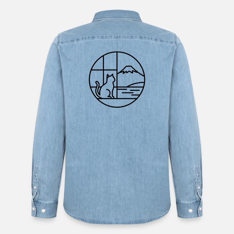 Fuji - Männer Jeanshemd Organic von Stanley/Stella - verwaschenes Hellblau