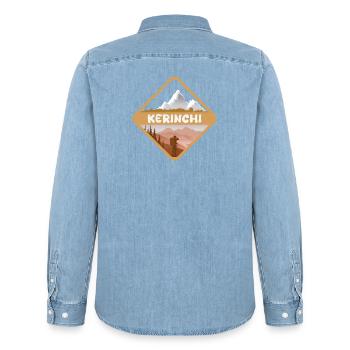 Cadeau pour Kerinchi - Chemise en denim homme bio Stanley/Stella - bleu clair délavé - Dos - AI Model Male 185 light (185cm)
