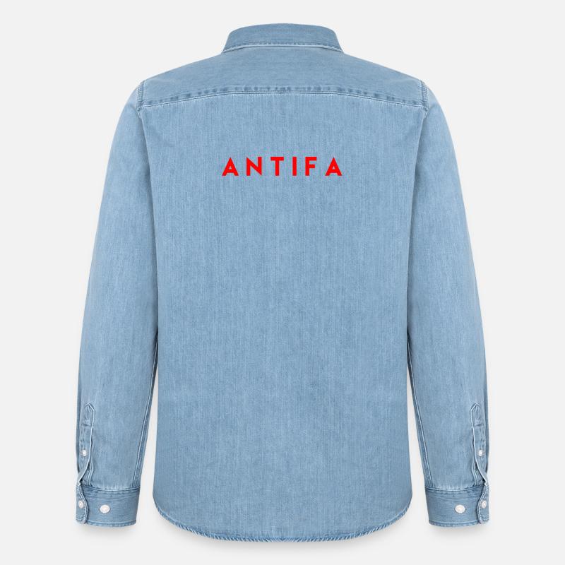 Antifa - Men’s Organic Denim Shirt by Stanley/Stella - light wash