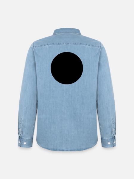 Blau-grüner Globus - Männer Jeanshemd Organic von Stanley/Stella - verwaschenes Hellblau