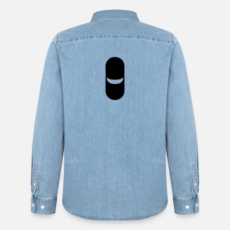 Pill - Icon - Männer Jeanshemd Organic von Stanley/Stella - verwaschenes Hellblau