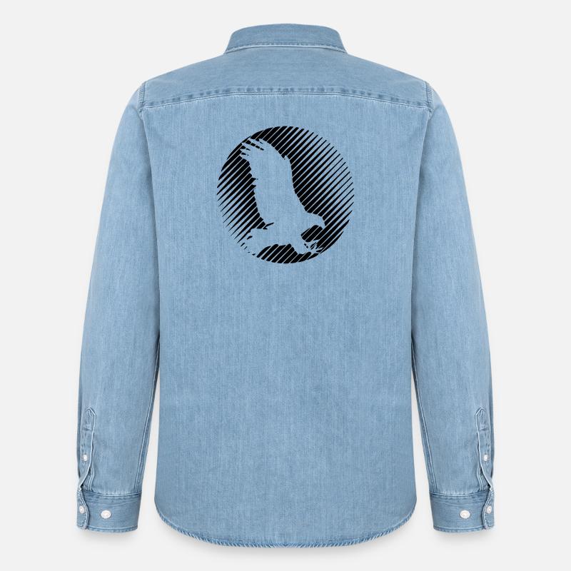 HAWK 0.1 - Männer Jeanshemd Organic von Stanley/Stella - verwaschenes Hellblau