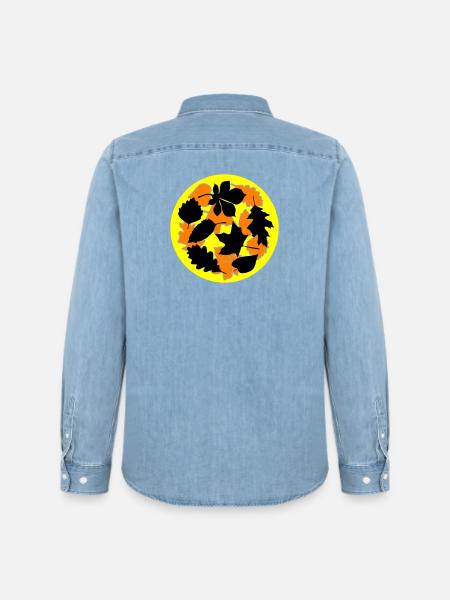 Autumn October Weather - Men’s Organic Denim Shirt by Stanley/Stella - light wash
