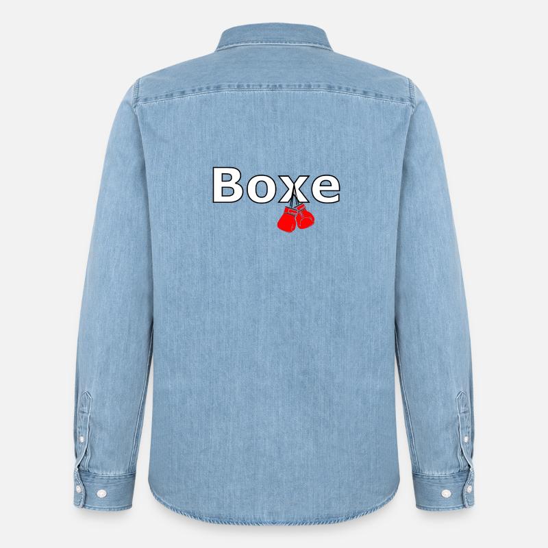 Boxen - Männer Jeanshemd Organic von Stanley/Stella - verwaschenes Hellblau