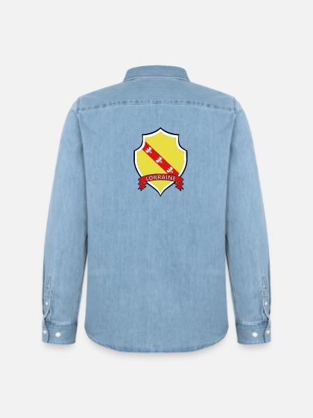 Lorraine - Chemise en denim homme bio Stanley/Stella - bleu clair délavé