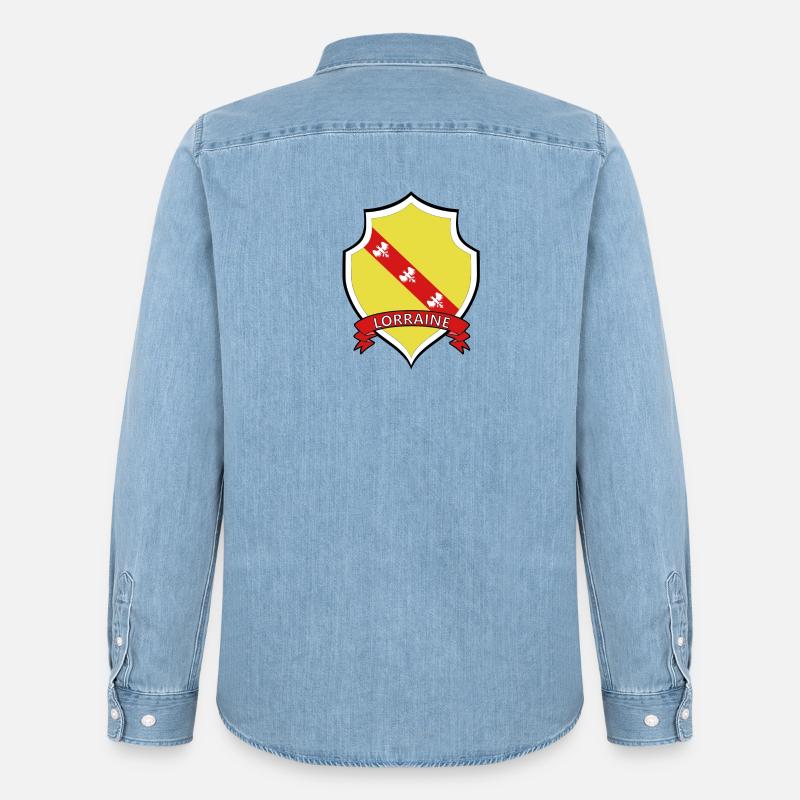 Lorraine - Chemise en denim homme bio Stanley/Stella - bleu clair délavé