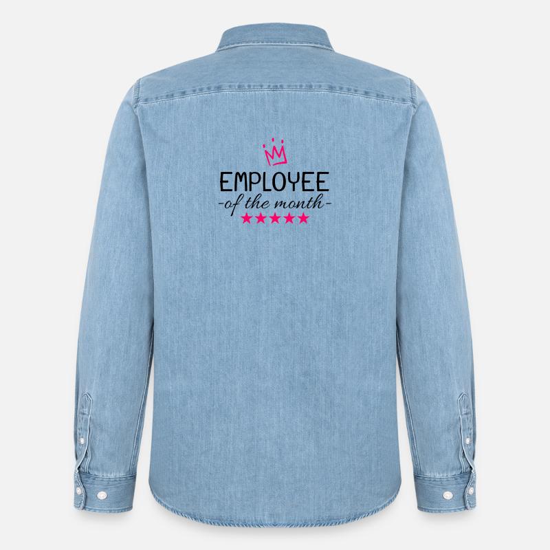 Cadeau de l’employé du mois - Chemise en denim homme bio Stanley/Stella - bleu clair délavé