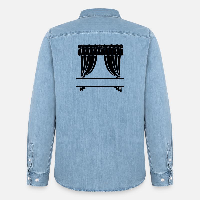 Gardinengeschäft oder Theater - Männer Jeanshemd Organic von Stanley/Stella - verwaschenes Hellblau