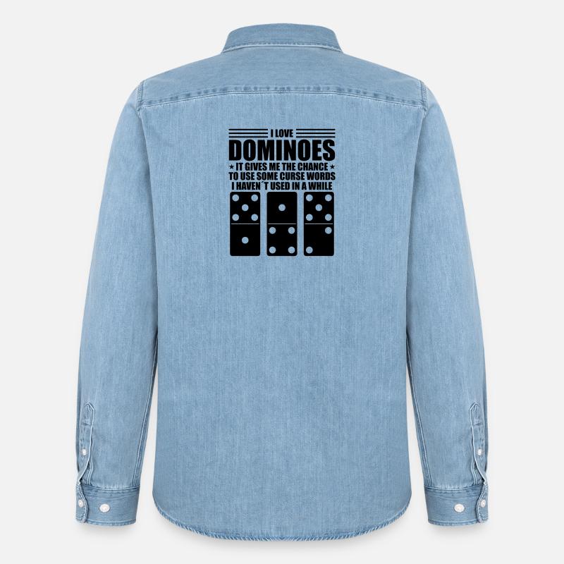 Domino Design - Camicia in denim uomo bio di Stanley/Stella - azzurro chiaro slavato